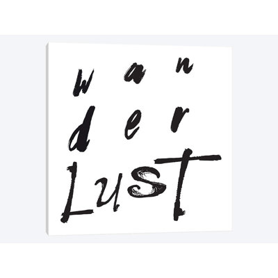 « wanderlust », art textuel sur toile