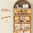 79.4" Tall Arched Bookshelf With Led Light, Modern 7-Tier Storage Cabinet With Adjustable Shelves (Set Of 2)-362839918