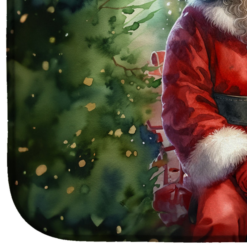 Tapis de séchage Chihuahua and Santa Claus