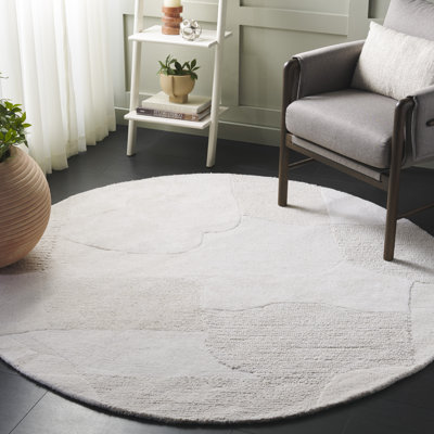 Tapis abstrait en laine et coton touffeté à la main Amaree