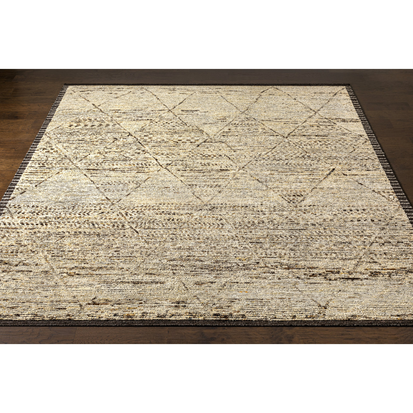Ellen Hand-Knotted Geometric Rug, Rectangle 2' x 3'
