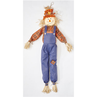 24" Hanging Stuffed Harvest Scarecrow Figurine