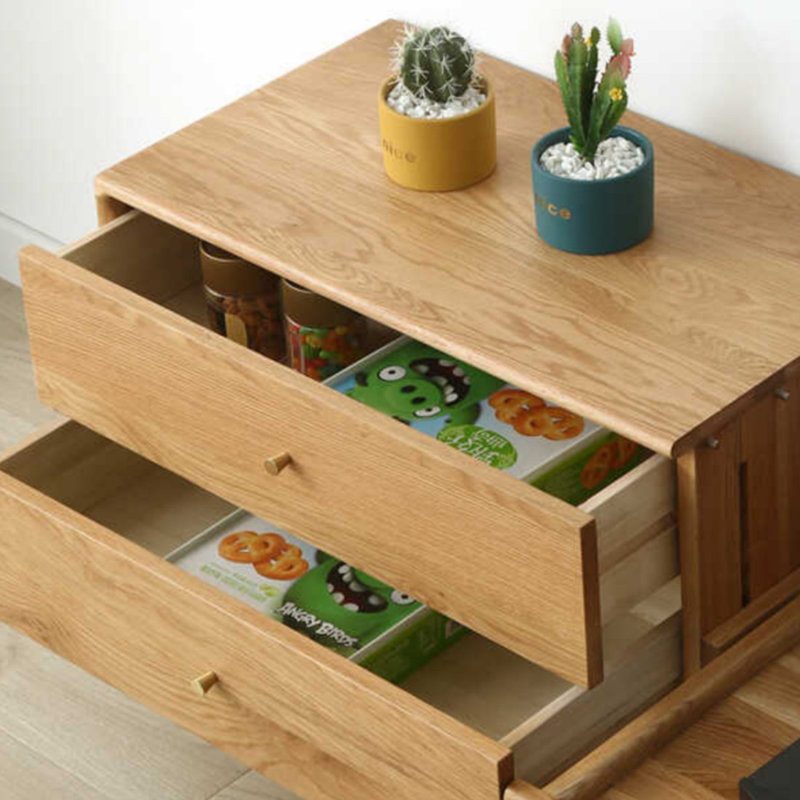 Meuble télé Modern Burlywood, H 23,62 po x L 70,87 po x l 15,75 po