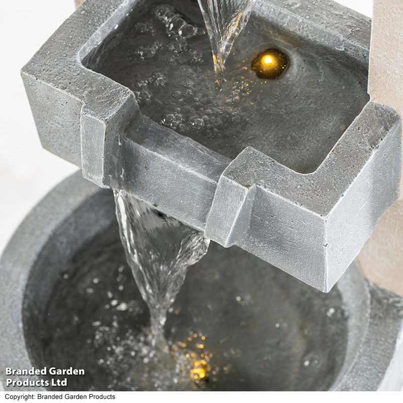 Cascade Fountain with Lights
