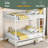Full Over Full Metal Bunk Bed With Trundle-1385659786