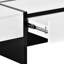 Table de salon moderne ultrabrillante avec tiroir pour l'organisation de la table basse de la pièce, 45,2 po de longueur, base blanche et stable-1276084487-1276084484