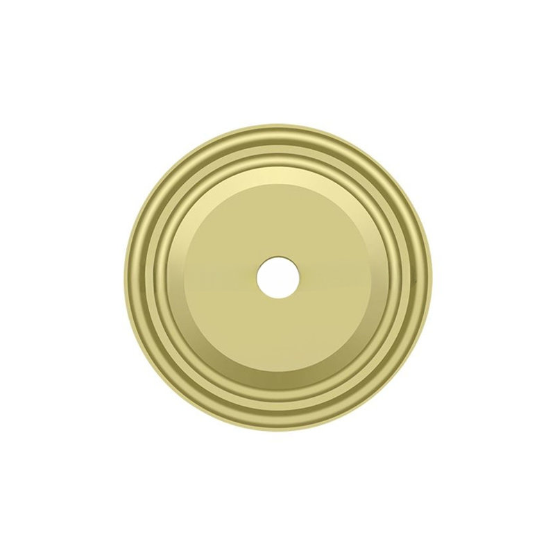 Plaque de base pour boutons Deltana BPRC150U3, diamètre 1-1 / 2 po en laiton poli, Laiton poli