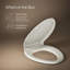 Siège de toilette allongé à fermeture douce et fixations Quick-Attach Cachet-316283146-344452796
