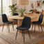 Ensemble de 4 chaises de salle à manger à dossier courbé Minimalist Minimalist-249121643-249121641