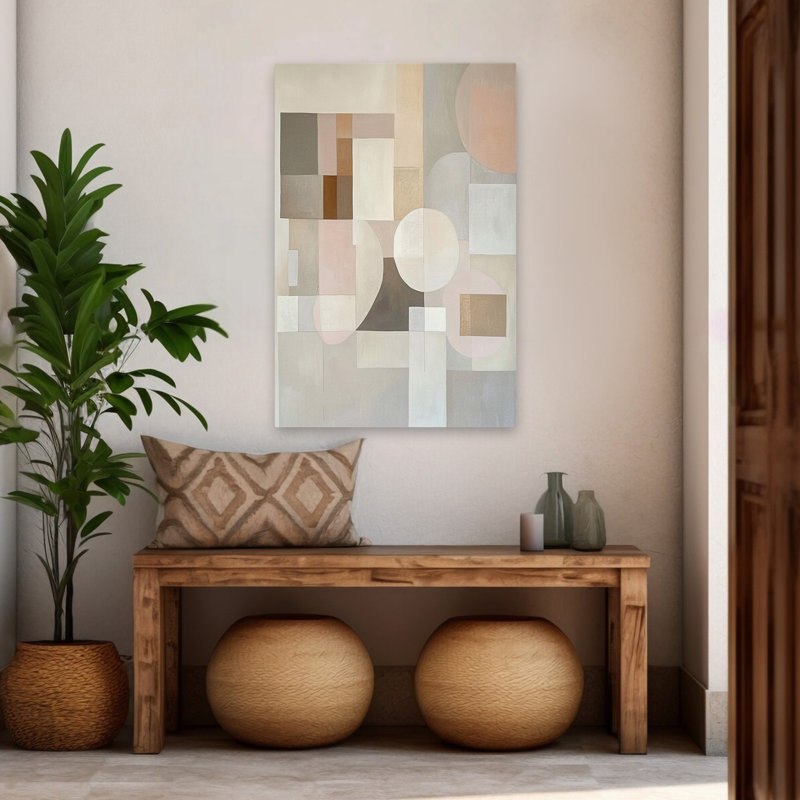Shape Shifters - Art moderne moderne minimaliste à formes géométriques abstraites, H 48 po x l 32 po