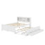 Lit plateforme double avec tête de lit de rangement, lit gigogne et tiroirs-2088861567