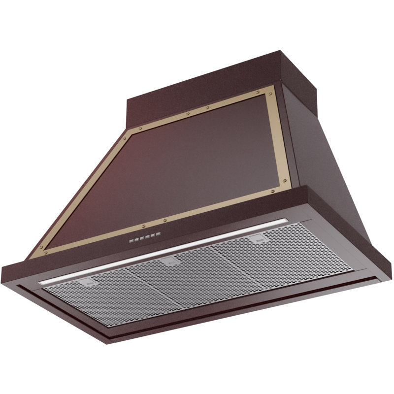 ILVE Nostalgie II Noblesse 36 in Range Hood, Burgundy Red/Brass
