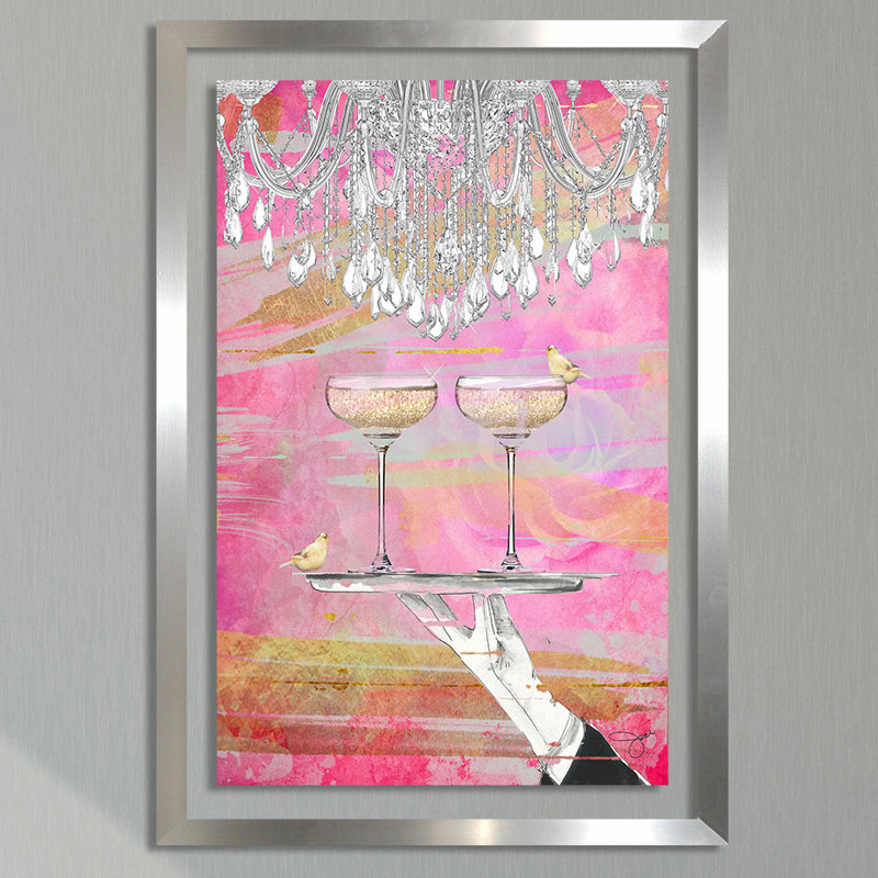 « bravo rose », reproduction d’impression encadrée, H 39,5 po x l 27,5 po x P 0,75 po, Acrylique avec cadre argent