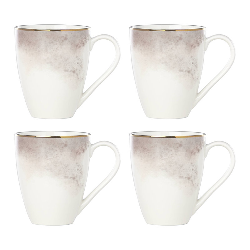 Lenox Trianna Mugs, Set of 4, Gray