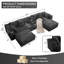 Canapé modulaire surdimensionné en velours côtelé avec console USB et porte-gobelets-131403520
