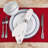 Fitz and Floyd Everyday White Bistro Blue Band 12-Piece Dinnerware Set, Service For 4