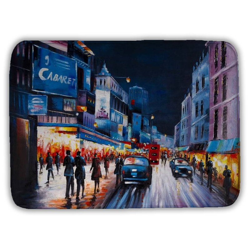 Cabaret evening Bath Mat with Non-Slip Backing - Quick Dry Memory Foam Bathroom Rug - Absorbent - Modern Plush Spa-Style - Machine Washable