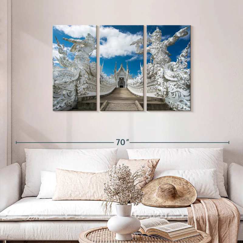 Lilie Wat Rong Khun White Temple, 28" H x 45" W