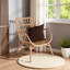 Chaise avec accoudoirs en rotin brun Bejof de style bohémien, H 33,19 po x l 28,38 po x P 30,83 po