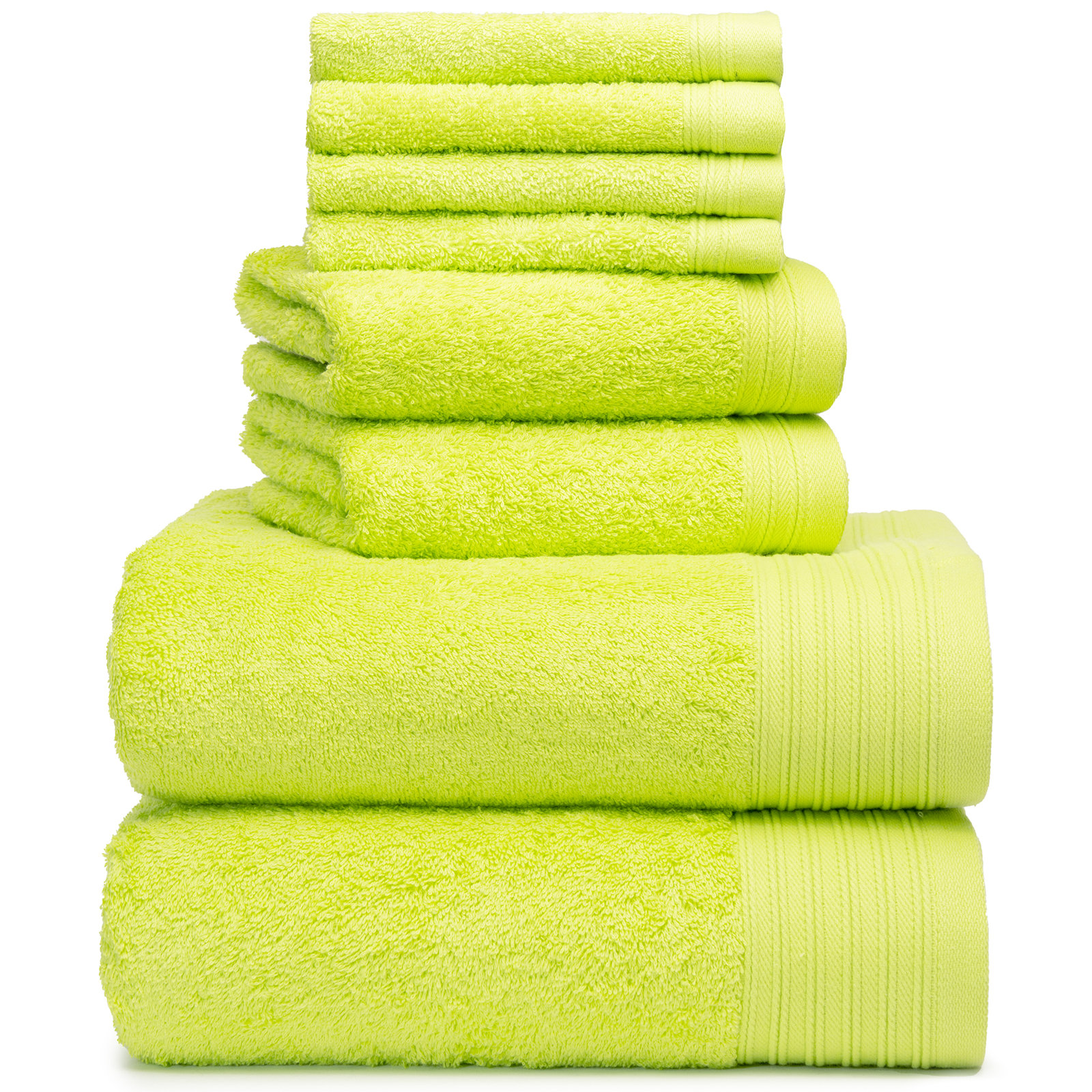 Doncia 8 Piece 100% Cotton Towel Set, Applegreen