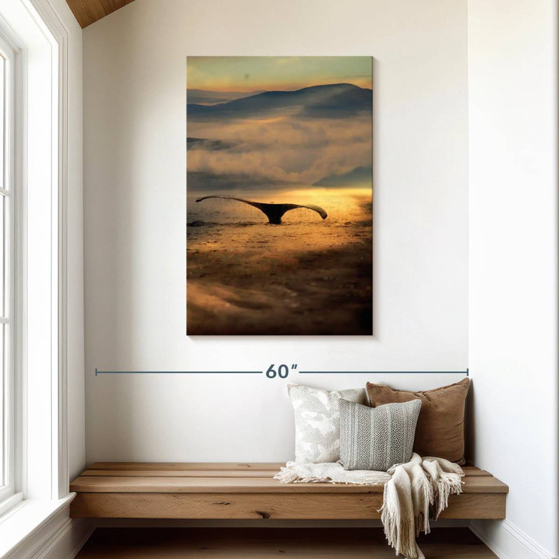 Brampt Alaska Whale Tail Dive, 45" H x 30" W