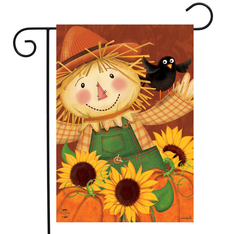 Happy Scarecrow Fall Garden Flag