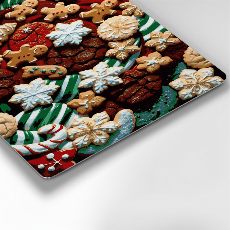 Desserts, biscuits de Noël en métal beige, H 11 po x l 14 po