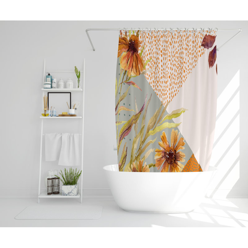 Litisha Polyester Shower Curtain, 177cm H x 177cm W