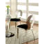 Chaise d'appoint contemporaine l 17,4 po (2 / RCT), argent / noir