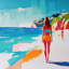 Ocean in Brushstrokes 8 - Unframed-1656569369