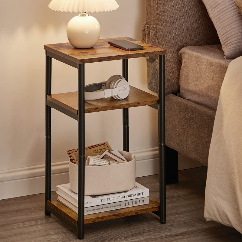 Side Table, Gray, Black