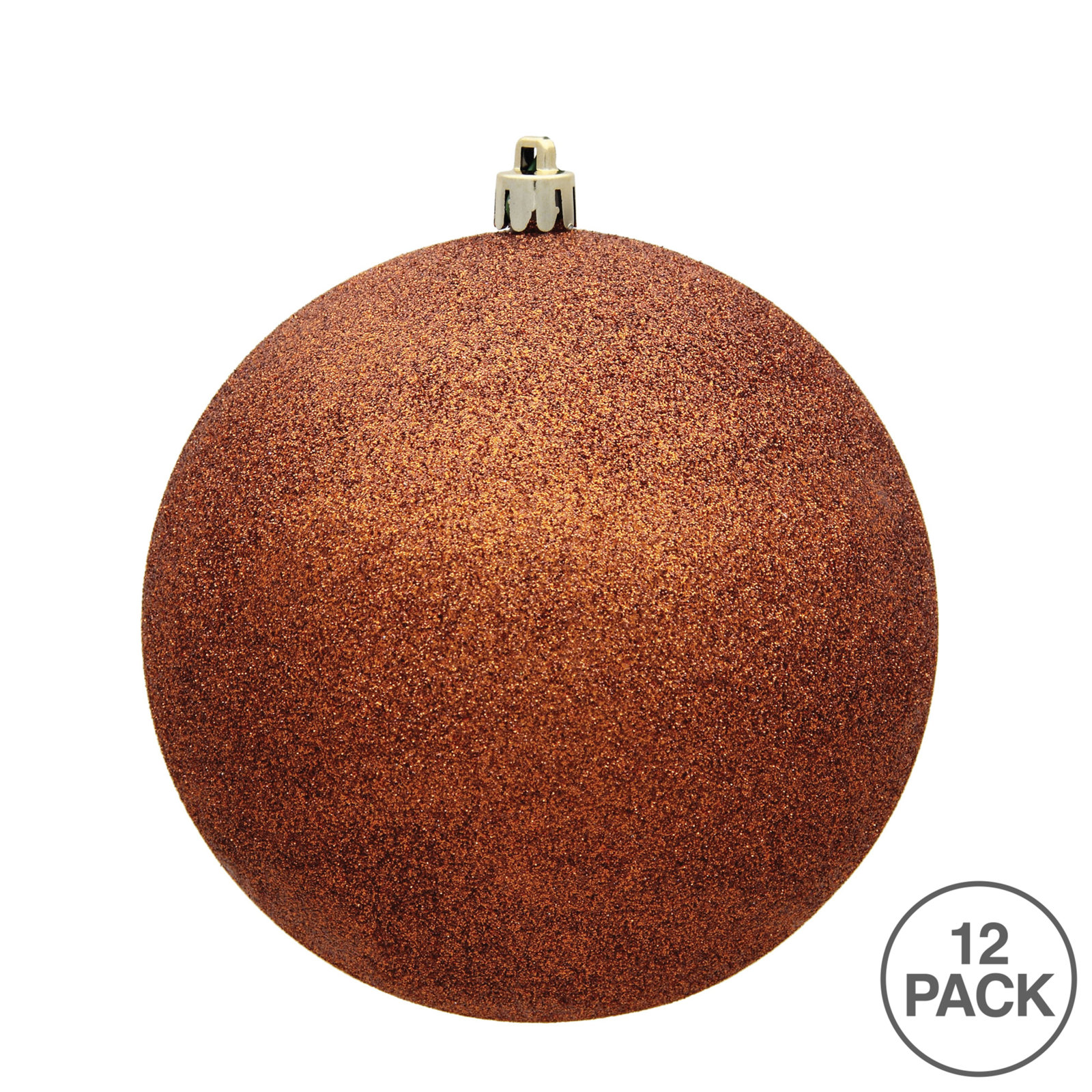 The Holiday Aisle® 4" Shatterproof Bauble, Copper, 3" H x 3" W x 3" D
