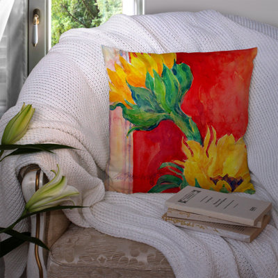 Sunflowers Two Sunflower Indoor/Outdoor Throw Pillow