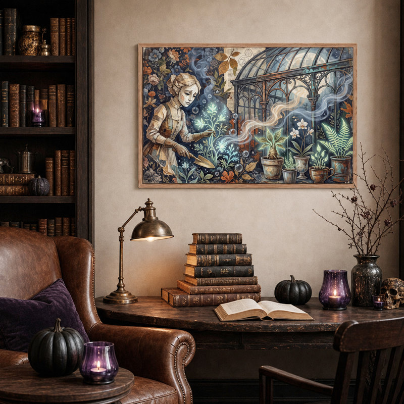 Impression sur toile, "Fantasy Gardener", H 36 po x l 48 po