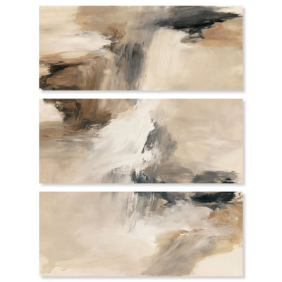 Desert Gale II Canvas Print Boho Wall Decor Set by Art Remedy, Gallery Wrapped, 48 x 20