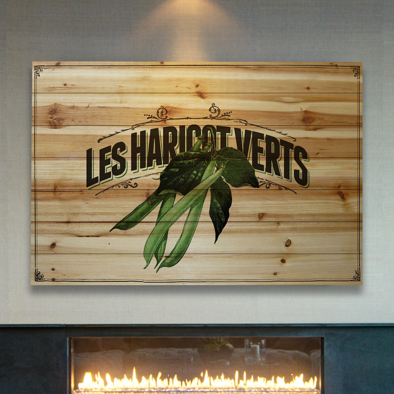 Haricots français - publicité sur toile tendue, H 30 po x l 45 po x 1,5 po