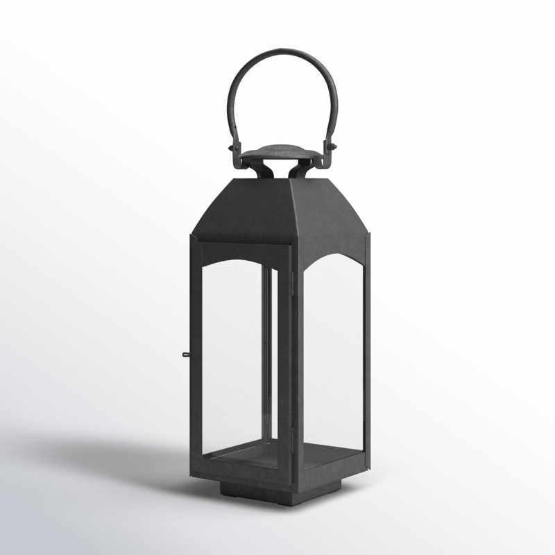 Furlane Lantern, Gray,  15.75" H x 6.5" W x 6.5" D