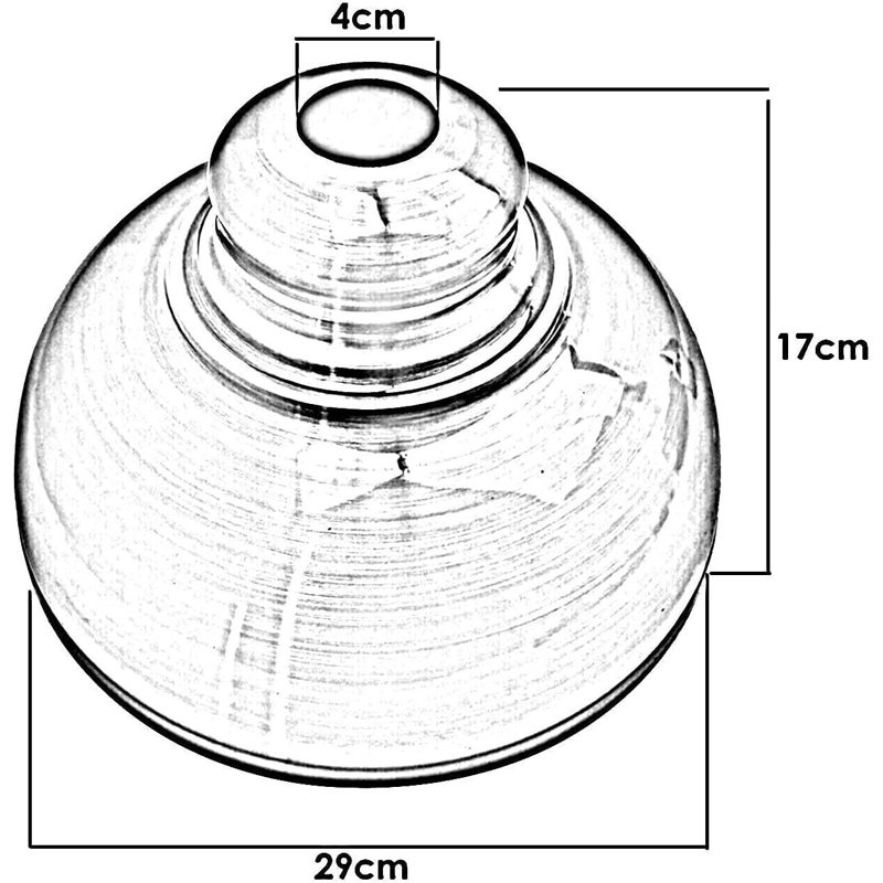 17 cm H Curved Lamp Shade, White
