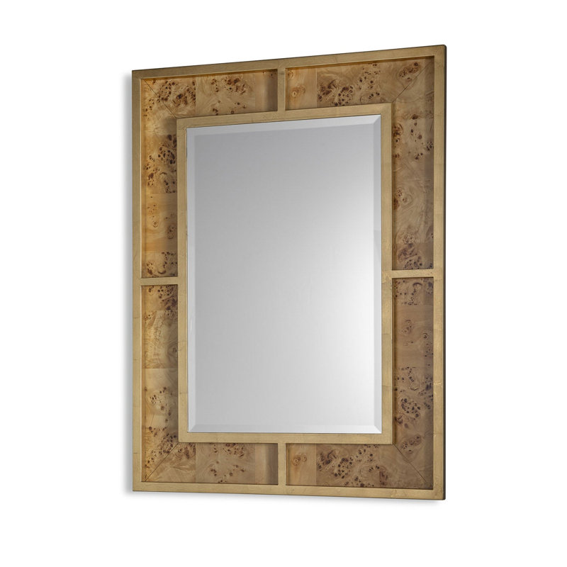 Bedford Mirror, Gold, Monarch Burl