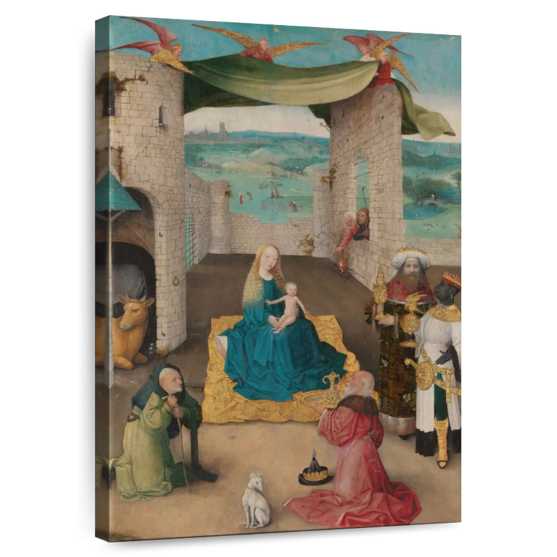 Leisha l'adoration des mages 1475, H 36 po x l 24 po