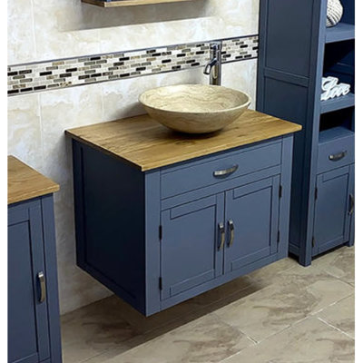 Bicester 750 mm Single Vanity with Vessel Stone Basin