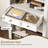 73" Arched Bookshelf  with Drawers and Open Display Shelves, 6-Tier Farmhouse Bookcase with Adjustable Shelf-211314373