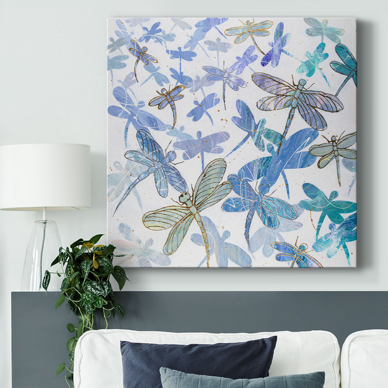 " Dancing Dragonflies ", 16" H x 16" W x 1.5" D