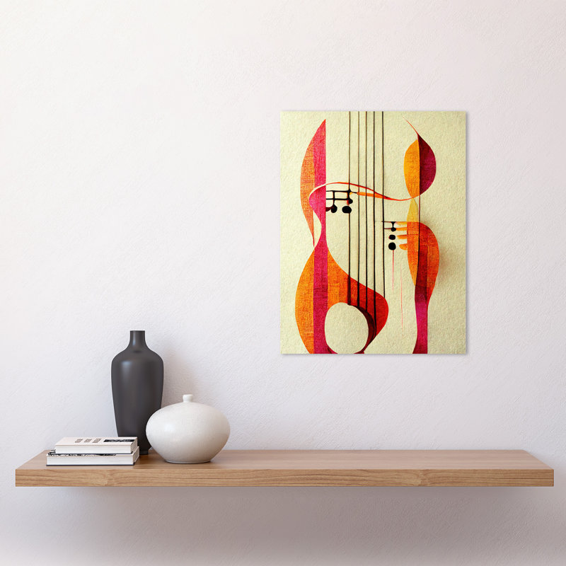 Abstract Boho Musical Music Symbol Clef - Print, 40.5cm H x 30.5cm W x 0.2cm D, Unframed