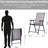 2 Patio Folding Chairs , Stackable Outdoor Sling With For Lawn, Camping, Beach. Metal Frame, Gray, No Assembly, 242 Lbs Capacity Load 2 Dining