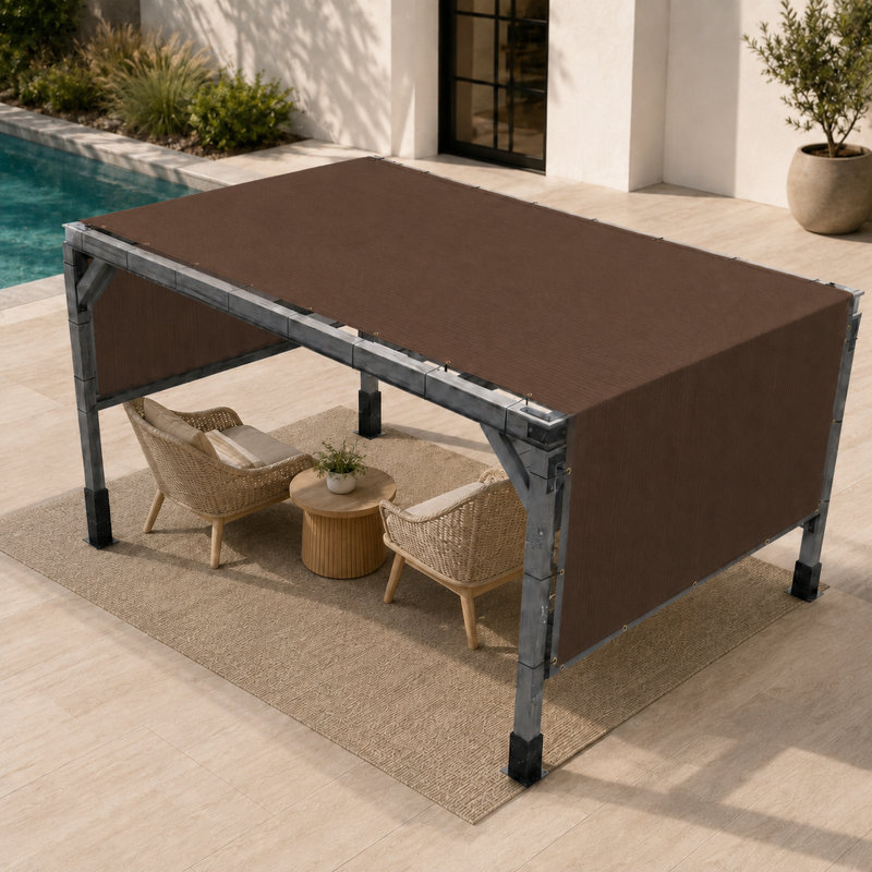 Auvent de remplacement pour abat-jour haute densité Colourtree Pergola, H 108 po x l 228 po x P 0,25 po, Brown