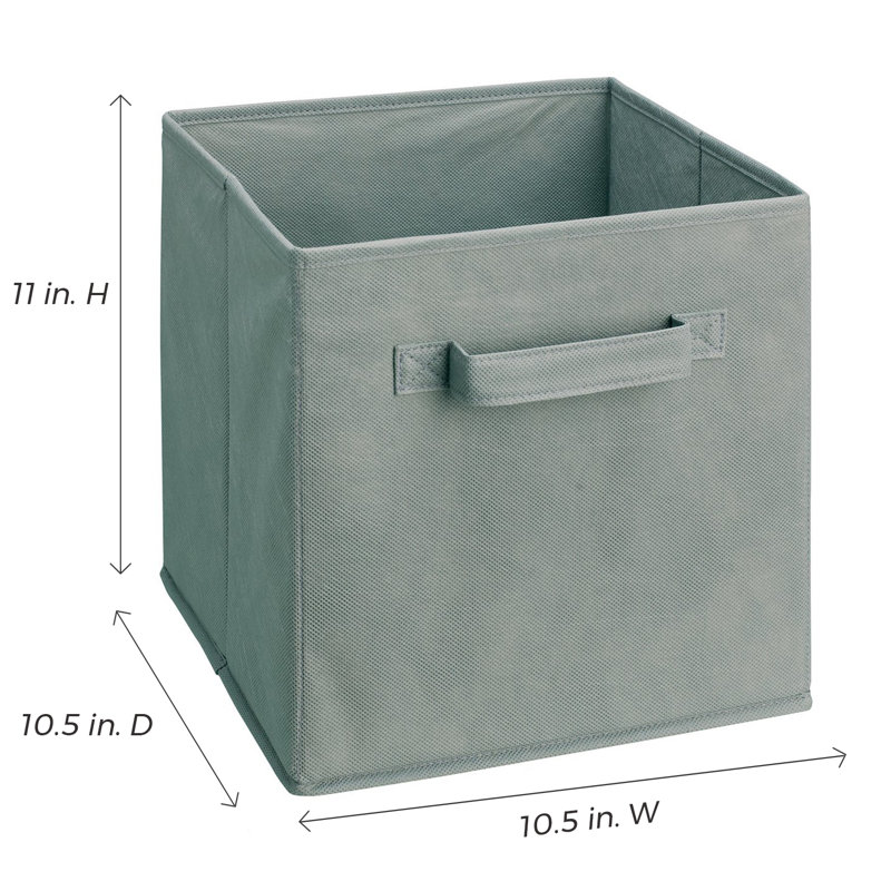 Gray Canvas Cube Storage Bin