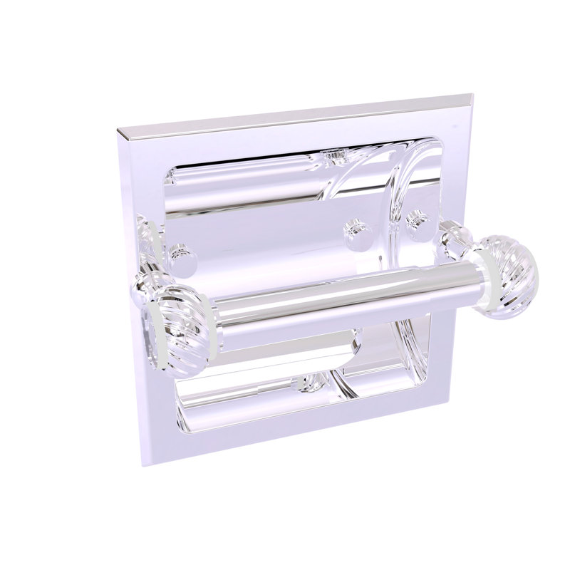 Porte-papier hygiénique encastré Jarrell Twisted accents, Chrome poli