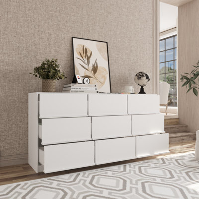 63"-dresser For Bedroom With 9 Drawers