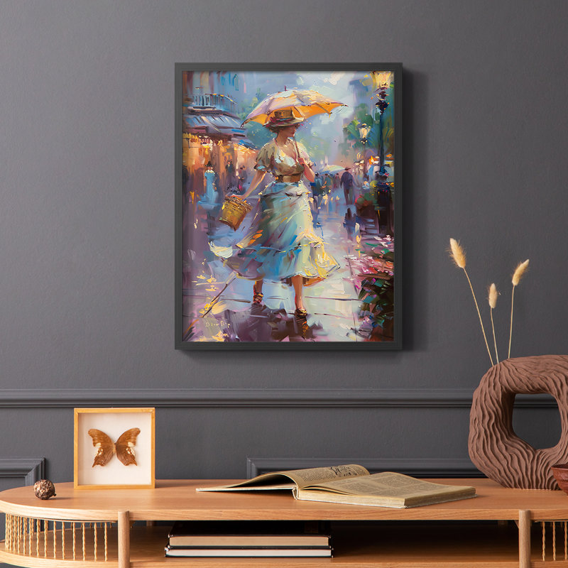 WOMEN-CCLXVII - Reproduction d'art encadrée de qualité supérieure - prête à être accrochée, Noir, H 20 po x l 8 po